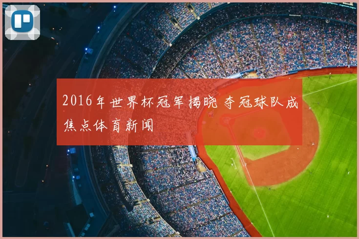 2016年世界杯冠军揭晓 夺冠球队成焦点体育新闻